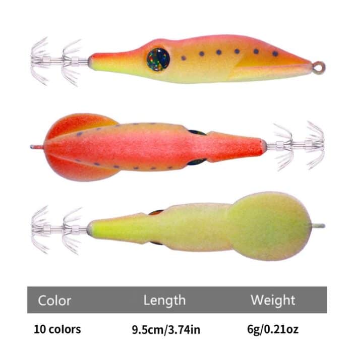 HENGJIA SJ042 Squid Steel Filament Shrimp Bionic Bait Sea Fishing Lures, SJ042 (Orange Red), SJ042 (Blue Yellow), SJ042 (White Purple), SJ042 (Yellow Green), SJ042 (Sky Blue) – Bild 4