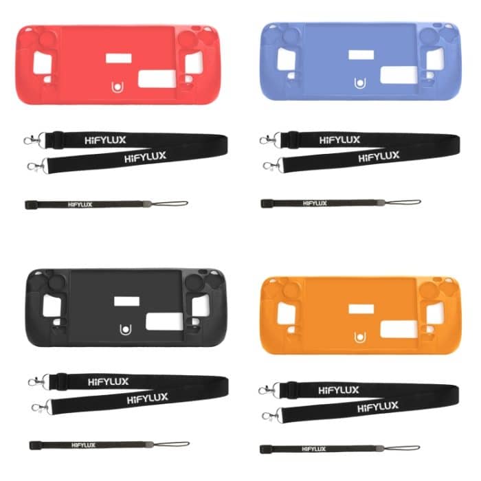 Für Steam Deck Hifylux ST-PF14 Spielkonsole Silikonhülle Anti-Kratzer Rutschfeste Handheld-Hülle Lanyard, Silicone Case Black, Silicone Case Blue, Silicone Case Red, Silicone Case Orange – Bild 2