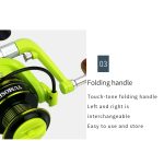 Spinnrad Metalldraht Cup Angelrad, YUMOSHI OE2000 (Green), YUMOSHI OE3000 (Green), YUMOSHI OE4000 (Green), YUMOSHI OE5000 (Green), YUMOSHI OE6000 (Green) – Bild 8