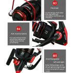 Metallkopf-Spinn-Angelrolle, YUMOSHI DM1000, YUMOSHI DM2000, YUMOSHI DM3000, YUMOSHI DM4000, YUMOSHI DM5000 – Bild 7