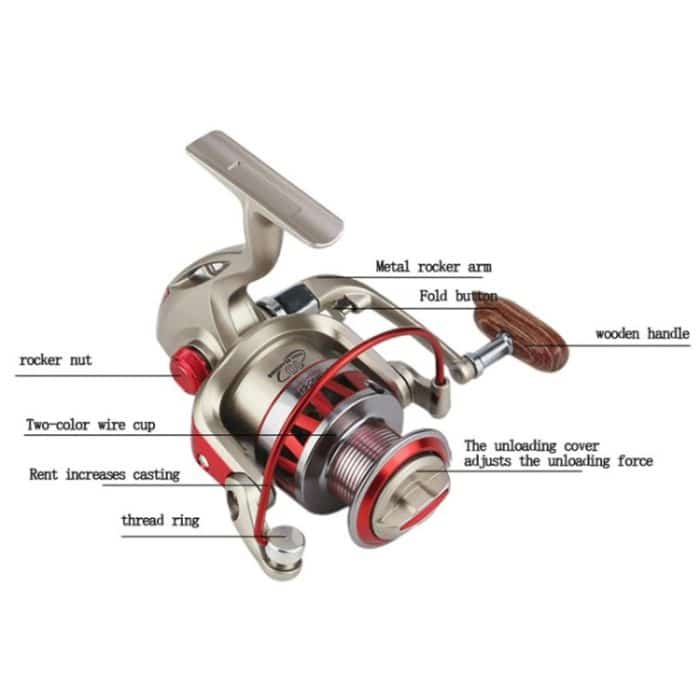 Angelschnurrad mit Metallkopf, YUMOSHI DF1000, YUMOSHI DF2000, YUMOSHI DF3000, YUMOSHI DF4000, YUMOSHI DF5000 – Bild 6