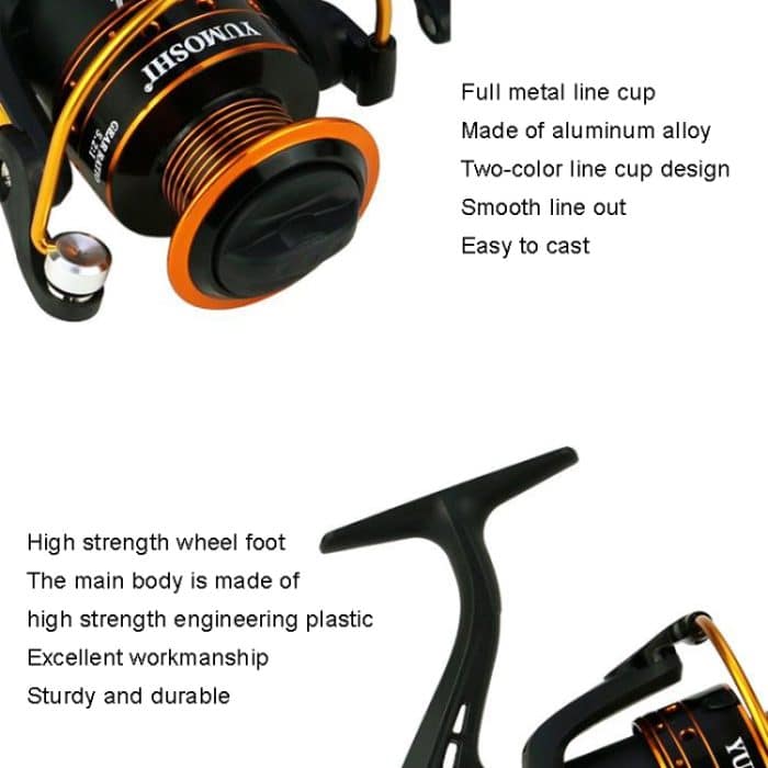 Angelrolle mit Metallwippe, Spinnrolle, YUMOSHI AX2000, YUMOSHI AX3000, YUMOSHI AX4000, YUMOSHI AX5000, YUMOSHI AX6000 – Bild 6