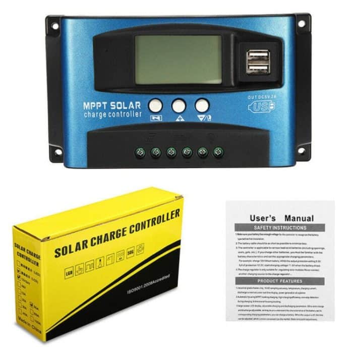 YCX-003 30-100A Solarladeregler mit LED-Bildschirm und intelligentem MPPT-Ladegerät mit zwei USB-Anschlüssen, 12/24V 30A, 12/24V 40A, 12/24V 50A, 12/24V 60A, 12/24V 100A, 12/24/36/48/60V 40A, 12/24/36/48/60V 100A, 12/24/36/48/60V Wifi 40A... – Bild 11