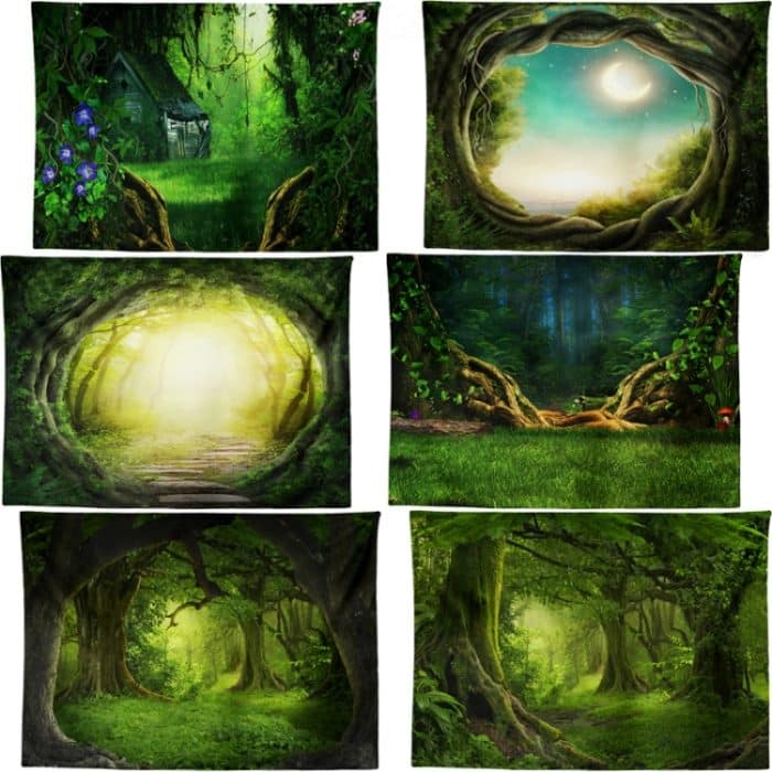 7919 Dream Forest Series Party-Bankett-Dekoration, Wandteppich, Fotografie-Hintergrundstoff, 100x75cm, 150x100cm, 150x130cm – Bild 2