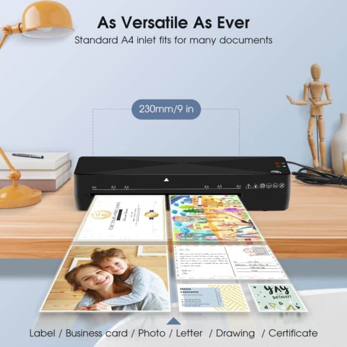 9-Zoll-A4-Heiß-Kalt-Laminiergerät, Maschinenbuch-Dokumenten-Laminiergerät, Only Machine, Set 1, Set 2 – Bild 2