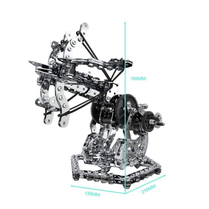 ZBToys 812 Stück Metallmodell mit hohem Schwierigkeitsgrad, zusammengebaute Intelligenz, handmontierter Schraubendreher, Getriebe, mechanische Blöcke – Bild 2