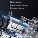 Hochschwieriger Baustein für Erwachsene, handgefertigte Montage, Steckdosenleisten-Verknüpfung, mechanisches Spielzeug, Metall-Montagemodell – Bild 4