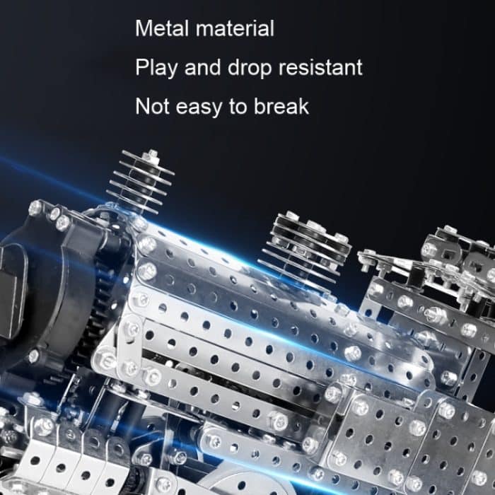 Hochschwieriger Baustein für Erwachsene, handgefertigte Montage, Steckdosenleisten-Verknüpfung, mechanisches Spielzeug, Metall-Montagemodell – Bild 4