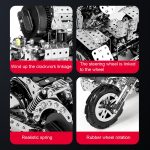 Hochschwieriger Baustein für Erwachsene, handgefertigte Montage, Steckdosenleisten-Verknüpfung, mechanisches Spielzeug, Metall-Montagemodell – Bild 6