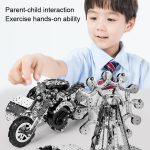 Hochschwieriger Baustein für Erwachsene, handgefertigte Montage, Steckdosenleisten-Verknüpfung, mechanisches Spielzeug, Metall-Montagemodell – Bild 8