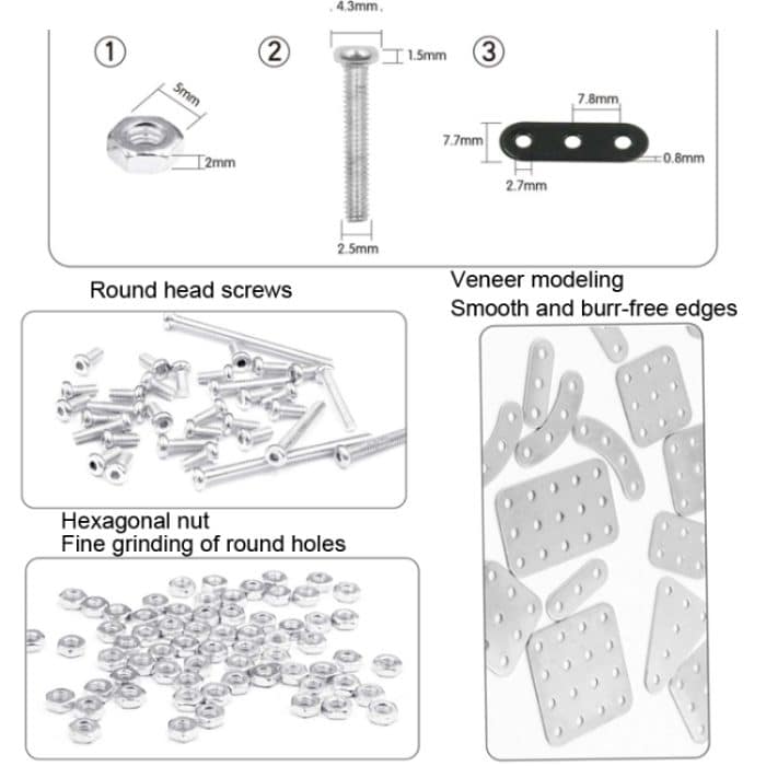 Montage Metall Auto Modell Intelligenz handgemachte Montage Spielzeug Baustein – Bild 7