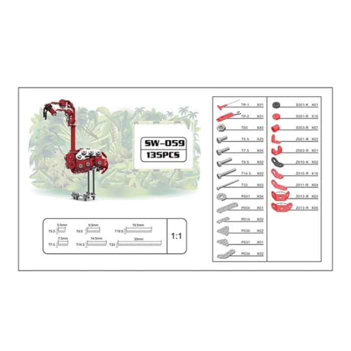 Kinder Spielzeug Metall Baustein mechanische handgemachte Montage Tiermodell – Bild 6