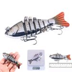 HENGJIA 10 cm 24 g bionischer mehrteiliger Fischköder aus Kunststoff, galvanisiert, gefälschter Köder, JM060 (1), JM060 (2), JM060 (3), JM060 (4), JM060 (5) – Bild 9