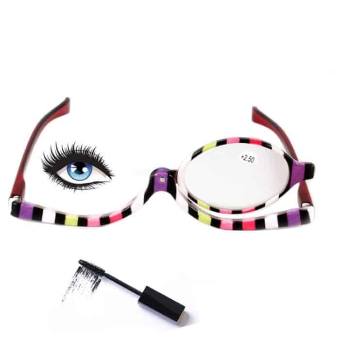 Make-up-Presbyopie-Brille, mehrfarbig, drehbar, Lupe, Einzelstück, Leseglas, Grad: – Bild 1
