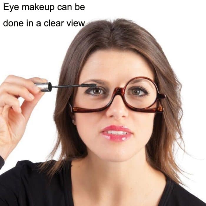 Make-up-Presbyopie-Brille, mehrfarbig, drehbar, Lupe, Einzelstück, Leseglas, Grad: – Bild 7
