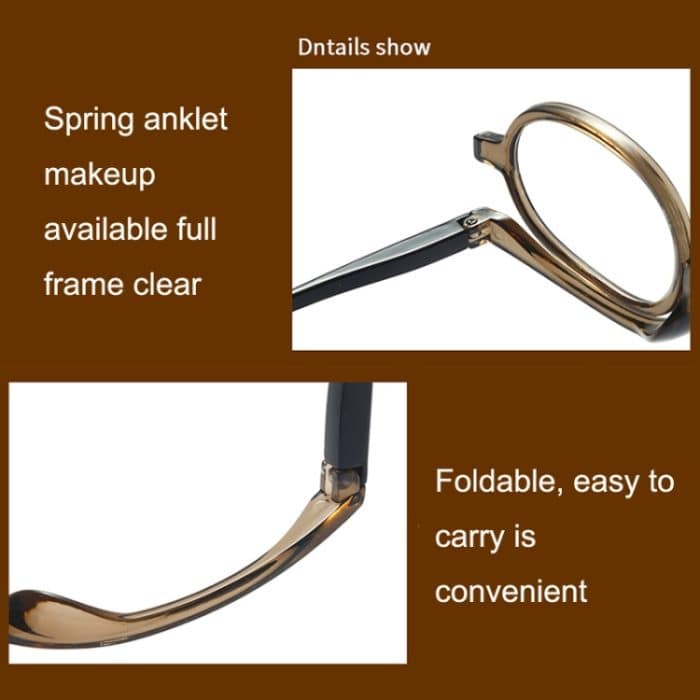 Make-up-Presbyopie-Brille, monolithisches Leseglas, Lupe, Grad: – Bild 3