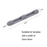 20 Paar rutschfeste Silikon-Brillenfußabdeckungsrahmen Spiegelbein-Dekompressions-Anti-Drop-Anti-Allergie-Gummimanschette – Bild 3