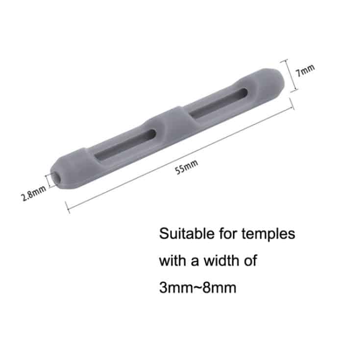 20 Paar rutschfeste Silikon-Brillenfußabdeckungsrahmen Spiegelbein-Dekompressions-Anti-Drop-Anti-Allergie-Gummimanschette – Bild 3