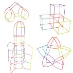 DIY Kunststoff 4D Stroh Bausteine gemeinsame lustige Entwicklung Spielzeug – Bild 2