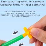 DIY Kunststoff 4D Stroh Bausteine gemeinsame lustige Entwicklung Spielzeug – Bild 4