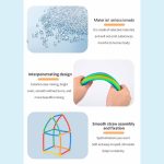 DIY Kunststoff 4D Stroh Bausteine gemeinsame lustige Entwicklung Spielzeug – Bild 7