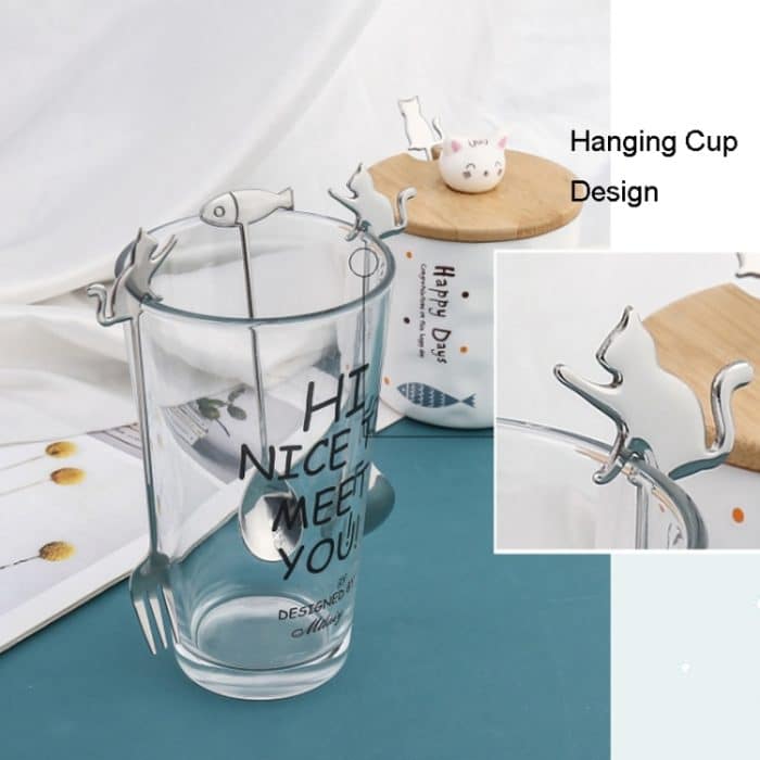 Cartoon-Haustier-Rührlöffel, Gabel, Obstgabel, Dessertschaufel aus Edelstahl 304, Beckon Cat Spoon (Silver), Beckon Cat Fork (Silver), Back Cat Spoon (Silver), Back Cat Fork (Silver), Fish Spoon (Silver), Fish Fork (Silver), Beckon Cat Spoon (Gold)... – Bild 4