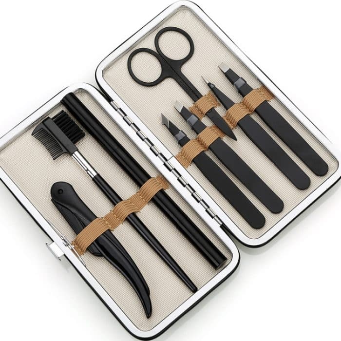 TBD06042265_1.jpg 8-in-1 8-in-1 Augenbrauen-Trimm-Set, Augenbrauenschere, Heim-Make-up-Zubehör – Bild 2