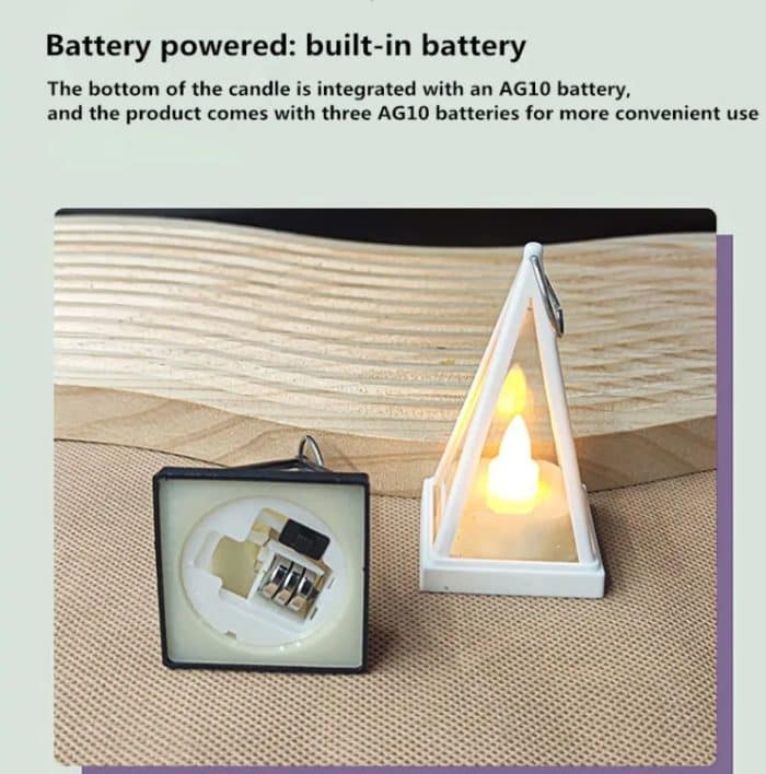 Kubische Dreieck LED elektronische Kerzenlichter Pyramide Party Atmosphäre Dekoration Lampen – Bild 4