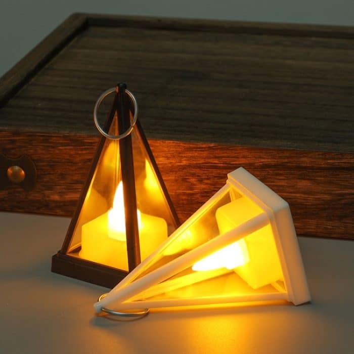 Kubische Dreieck LED elektronische Kerzenlichter Pyramide Party Atmosphäre Dekoration Lampen – Bild 6