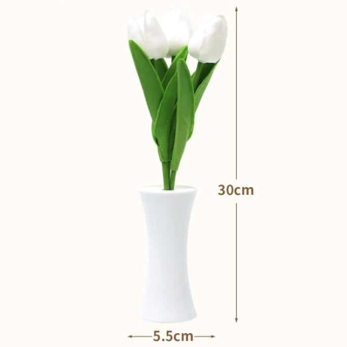 Tulpe LED Nachtlicht Innendekoration Schlaflampe Simulation Blume Umgebungslicht – Bild 2