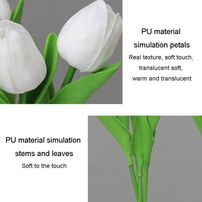 Tulpe LED Nachtlicht Innendekoration Schlaflampe Simulation Blume Umgebungslicht – Bild 3