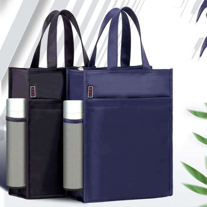 BeiDuoMei Tragbare Aktentasche, A4, wasserdichter Reißverschluss-Ordner, kann Wasserbecher-Aufbewahrungstasche verstauen – Bild 2