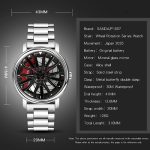 SANDA P1057 Herren-Skelett-Quarz-Stahlarmband, personalisierte Uhr – Bild 3