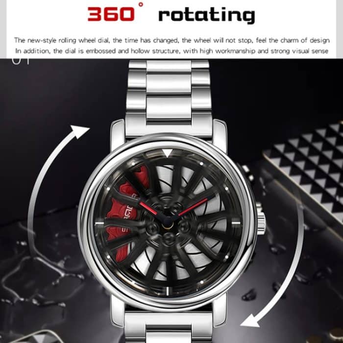 SANDA P1057 Herren-Skelett-Quarz-Stahlarmband, personalisierte Uhr – Bild 4