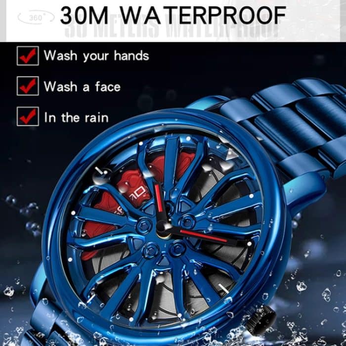 SANDA P1057 Herren-Skelett-Quarz-Stahlarmband, personalisierte Uhr – Bild 6