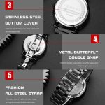 SANDA P1057 Herren-Skelett-Quarz-Stahlarmband, personalisierte Uhr – Bild 10