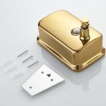 Badezimmer-Seifenspender aus Edelstahl 304, einfache Hotel-Home-Wandmontage, manuelle Duschflüssigkeitsflasche, 500ml Black, 800ml Black, 1000ml Black, 500ml Chrome, 800ml Chrome, 1000ml Chrome, 500ml Gold, 800ml Gold, 1000ml Gold – Bild 4