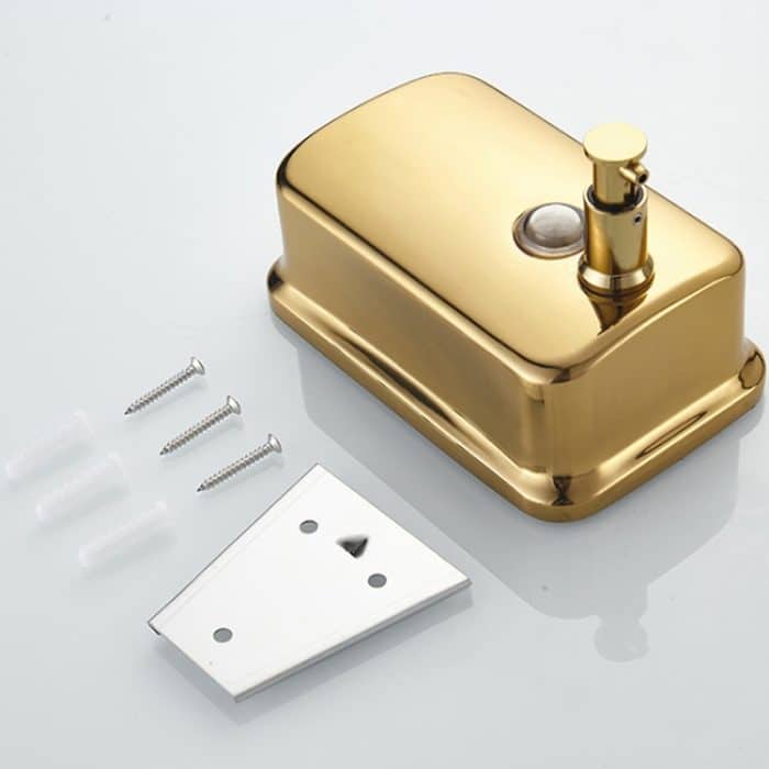 Badezimmer-Seifenspender aus Edelstahl 304, einfache Hotel-Home-Wandmontage, manuelle Duschflüssigkeitsflasche, 500ml Black, 800ml Black, 1000ml Black, 500ml Chrome, 800ml Chrome, 1000ml Chrome, 500ml Gold, 800ml Gold, 1000ml Gold – Bild 4