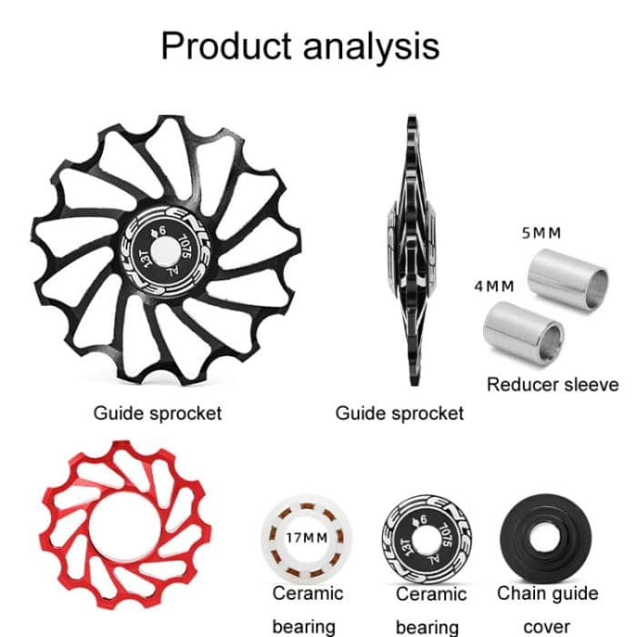 ENLEE Mountainbike Schaltwerk Führungsrad Keramiklager Spannrolle, 11T, 13T – Bild 6