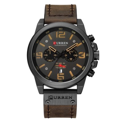 Curren 8314 Sports Herren-Quarzuhr mit sechs Zeigern, wasserdichtem Lederarmband und Kalender