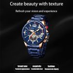 Curren 8395 Kalender Herren-Quarzuhr mit sechs Zeigern und Stahlarmband – Bild 3