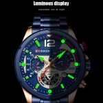 Curren 8395 Kalender Herren-Quarzuhr mit sechs Zeigern und Stahlarmband – Bild 5