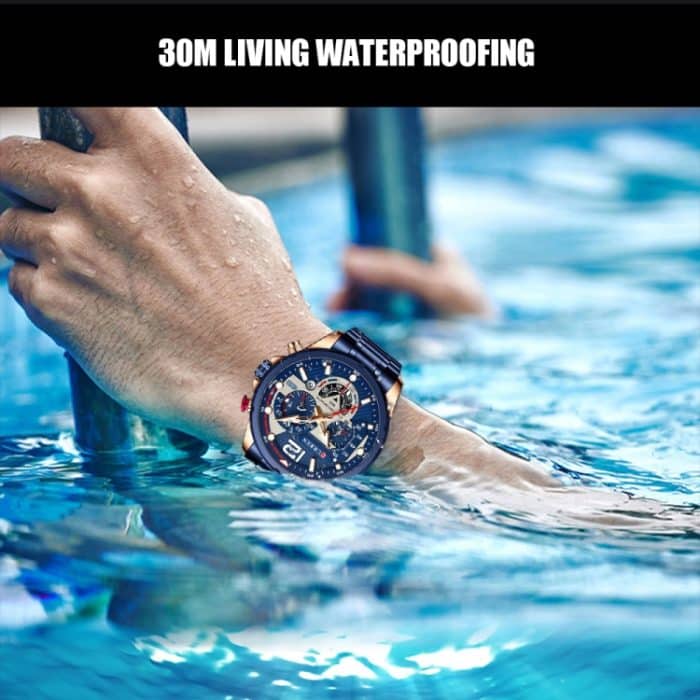 Curren 8395 Kalender Herren-Quarzuhr mit sechs Zeigern und Stahlarmband – Bild 8