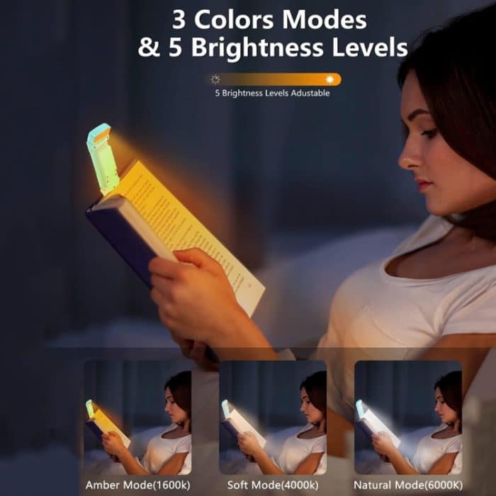 USB-Aufladung, tragbar, abnehmbar, Leseclip, drehbar, Augenschutz, Mini-LED-Schreibtischlampe – Bild 8