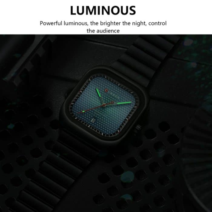 Curren 8460 Lässige quadratische Herren-Quarzuhr mit Stahlarmband – Bild 5