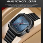 Curren 8460 Lässige quadratische Herren-Quarzuhr mit Stahlarmband – Bild 6