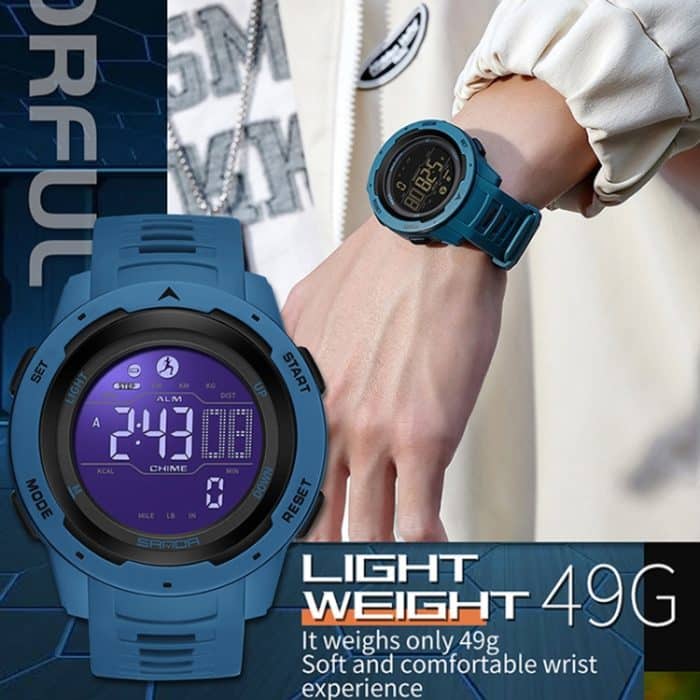 TBD06044318_B12.jpg SANDA 2145 Kalorien-Schrittzähler-Wecker, wasserdicht, multifunktional, für Wandern, Sport, stoßfeste Smartwatch – Bild 13