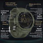 SANDA 2145 Kalorien-Schrittzähler-Wecker, wasserdicht, multifunktional, für Wandern, Sport, stoßfeste Smartwatch – Bild 4