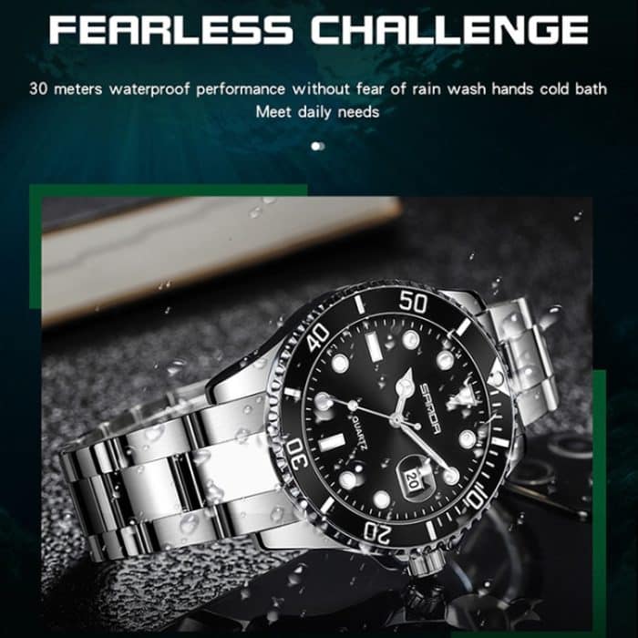 SANDA 1099 Stahlgürtel Elektronische Uhr Herren Quarzuhr Einfache personalisierte Armbanduhr – Bild 12