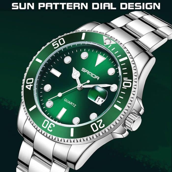 SANDA 1099 Stahlgürtel Elektronische Uhr Herren Quarzuhr Einfache personalisierte Armbanduhr – Bild 4